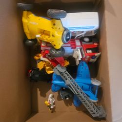Box of Toy Vehicles