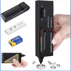 Diamond Tester Pen, High Accuracy Jewelry Tester, Battery Included, Gemstone-Only Detection - No Metal/Gold Testing, for Novice and Expert Gemologists