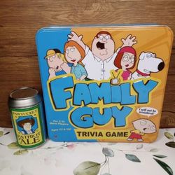 FAMILY GUY TRIVIA GAME FAMILY GUY PAWTUCKET PATRIOT ALE PLAYING CARDS TIN