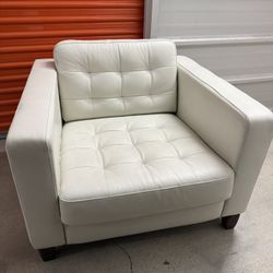 IKEA Morabo Armchair - White Leather 
