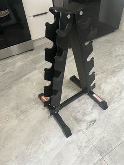 Cash only no Zelle new 5 tier a frame rack fits 5 pairs of dumbbells  dumbbell rack