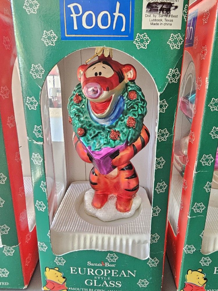 Disney European glass ornaments