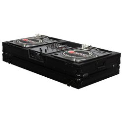 Odyssey FZBM10WBL, 10″ Format DJ Mixer and Two Battle Position Turntables Flight Coffin Case - Black