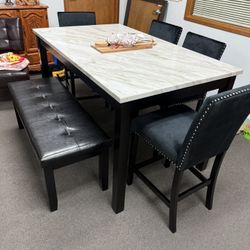 Brand New High Dining Table Set 6 Pieces