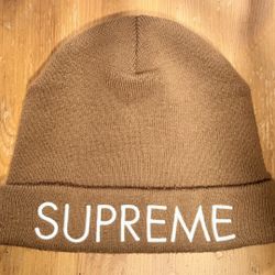 Supreme Capital Beanie Brown