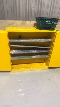 Fire cabinet with shelves