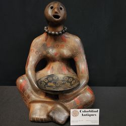 Manuel Felguerez Signed Mexican Ceramic Pottery Geometric Sculpture Figure 15"h