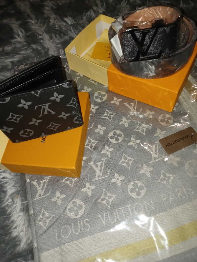 Louis Vuitton Wallet & Silk Scarf & Belt