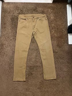 Levis 513 Khaki Slim Fit Pants 36x32