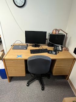 Light brown desk