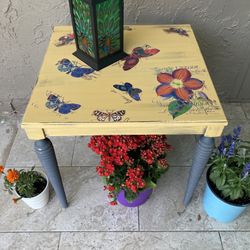 Cute Side Table Gypsy ,butterflies 