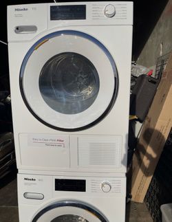 Miele WWH860 Washer & TWI180 WP Dryer Stackable