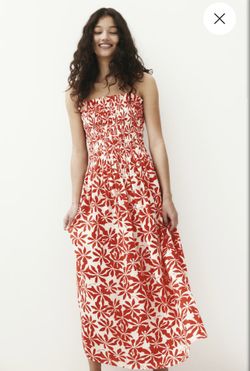 XS Red & White Dress