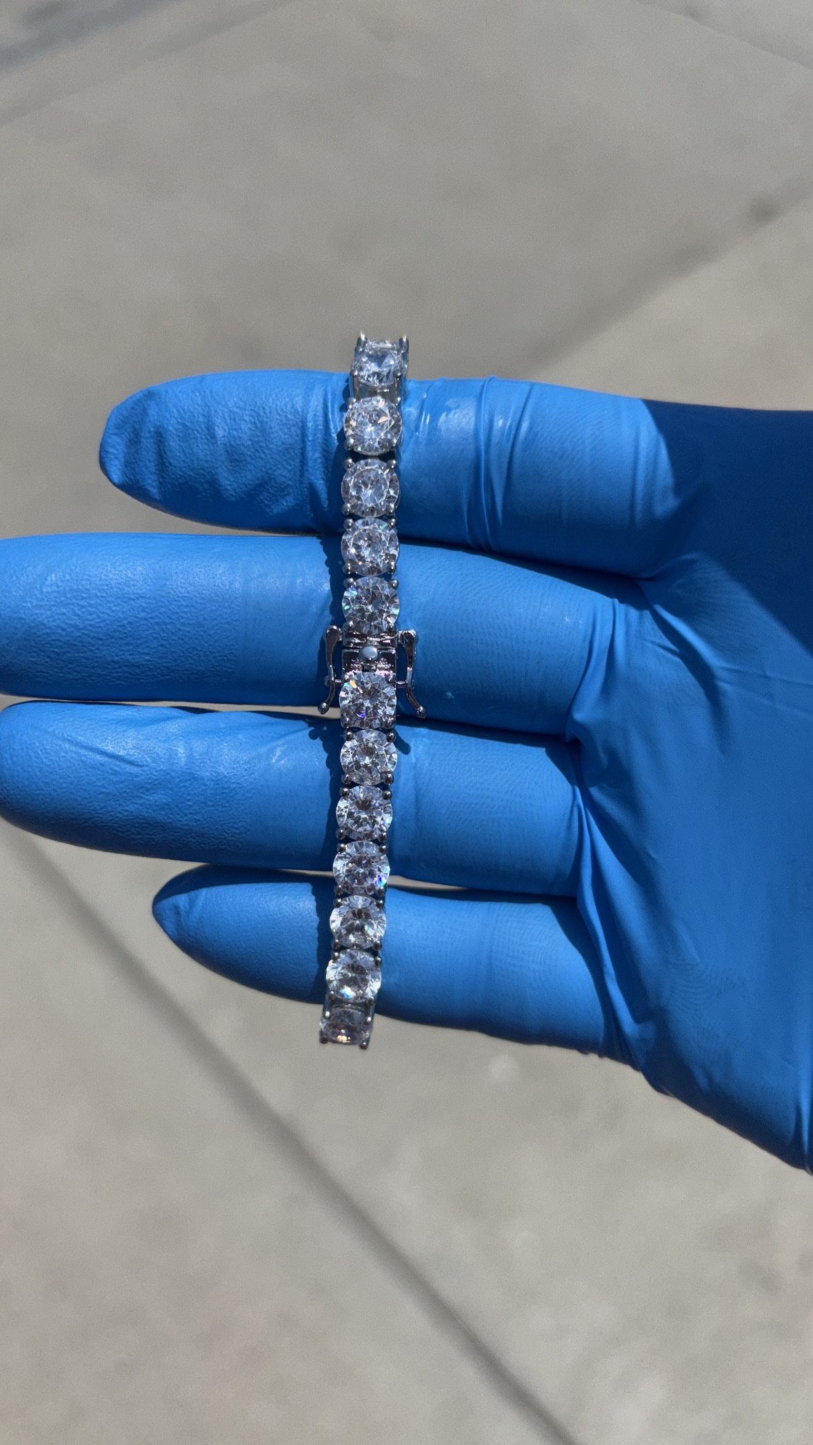 Cubic Zirconia Tennis Bracelet 27 Carats Silver