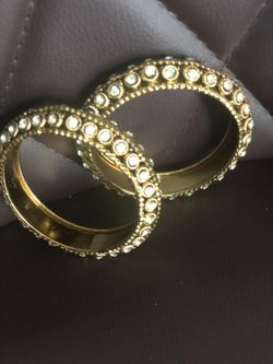 Gold plated bangles-set of 2