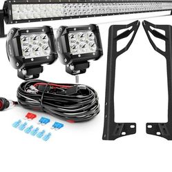 Led Light Bar Set For Jeep Wrangler Jk 07-18 LIGHT BAR,  PODS 2, BRACKETS,  HARNESS ALL BRAND NEW STILL IN ORIGINAL PACKAGING ready $160 Firm