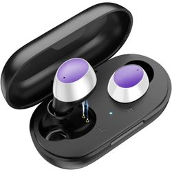 Lanteso Wireless Earbuds, S21 Waterproof Mini Bluetooth Earbuds with 4 Mics Clear Calling TWS Bluetooth Headphones with Bass Sound Earphones for Home,