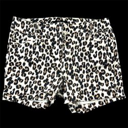 Torrid Leopard Print Denim Shorts High Rise Y2K Indie Sleaze