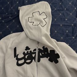 Highest tendencies white zip up
