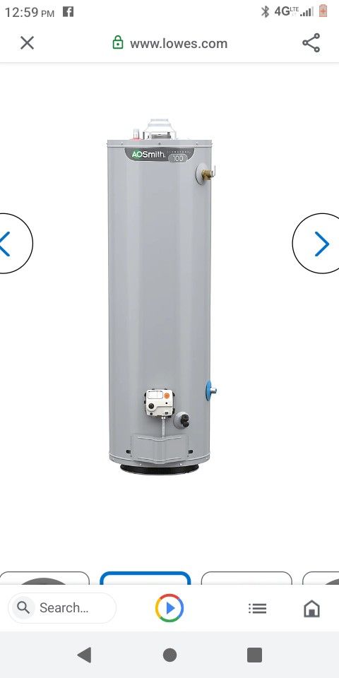 A.O. Smith Signature 100 40-Gallons Tall 6-year Warranty 35500-BTU Natural Gas Water Heater