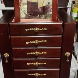 Wood Jewelry Armoire