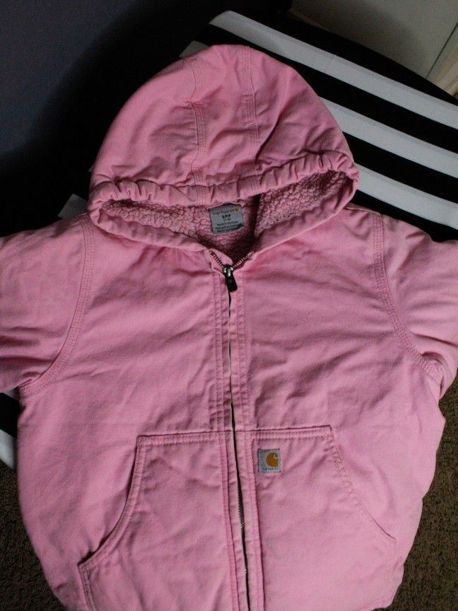 Girls Carhartt Sherpa Lined Insulated Jacket Size S