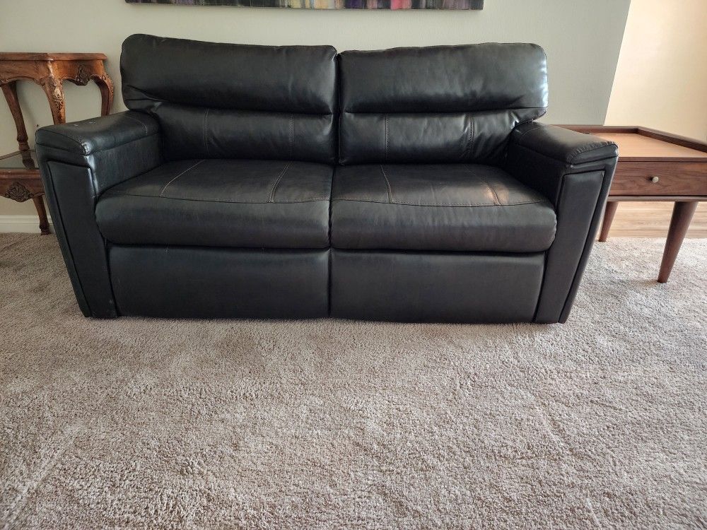 Black Leather Sleeper Sofa