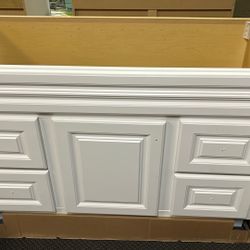 Glacier Bay Hampton 48 in. W x 21 in. D x 33.5 in. H Bath Vanity Cabinet without Top in White