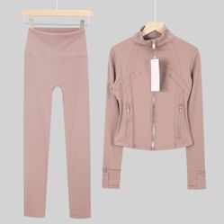 Lululemon Set - Gold Zipper Limited Too