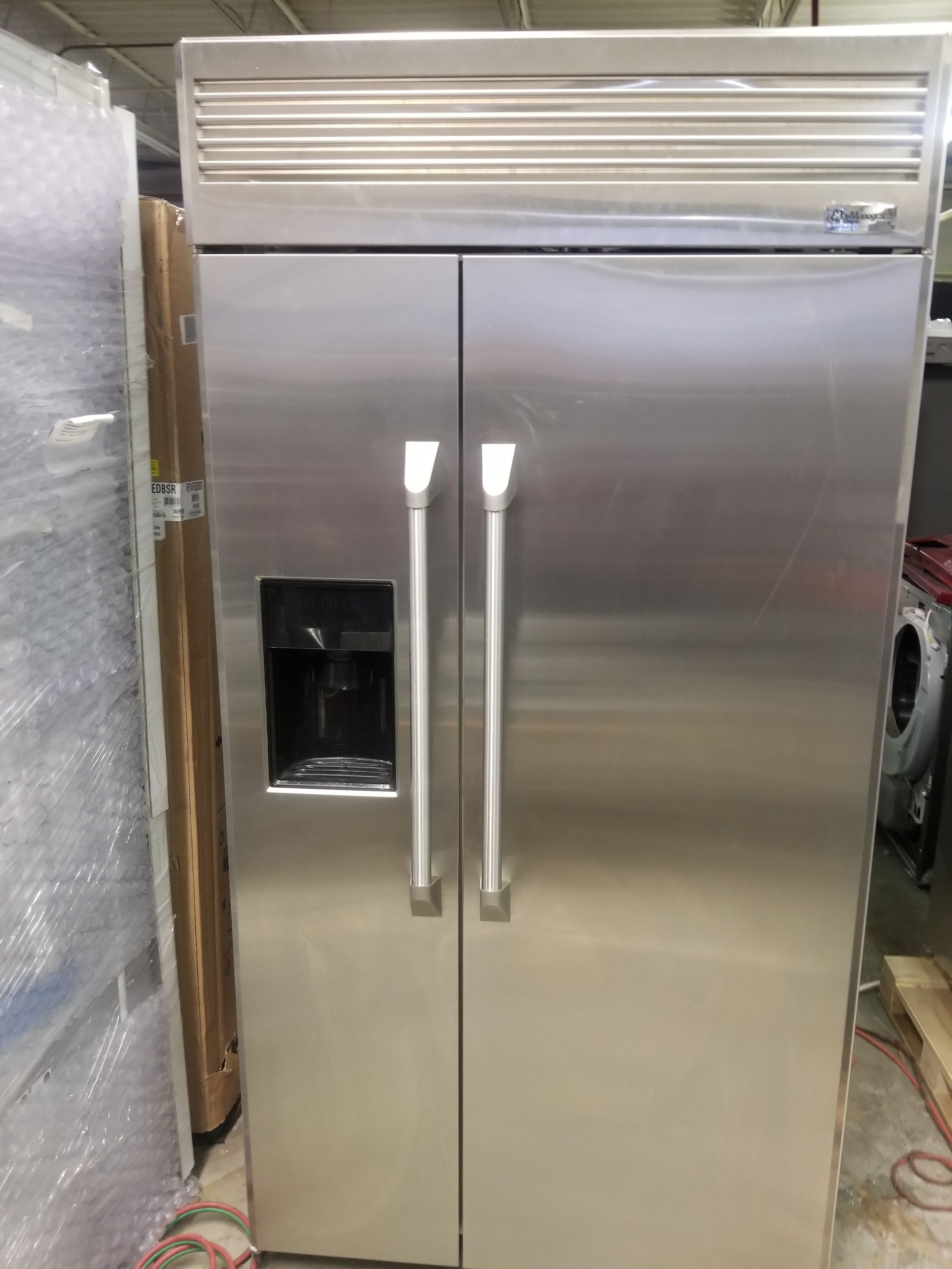 Ge monogram 42 Inch built in refrigerator stainless used warranty