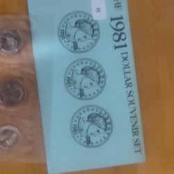 1981 All Mint Set. Susan B Anthony 
