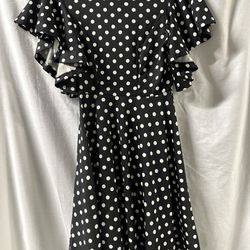 Black And White Polka Dot Dress XS
