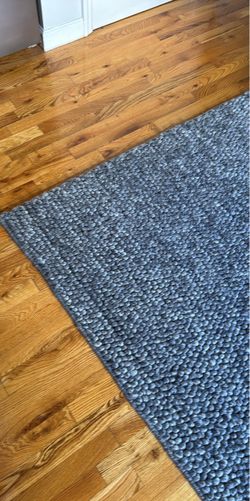 Gray Chunky Knit Area Rug
