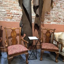 Vintage Hand Carved Arm Rest Chairs