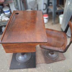 Vintage School Desk And Chair