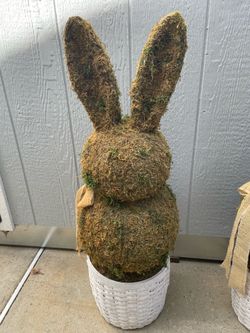 2 XLarge moss Rabbits baskets