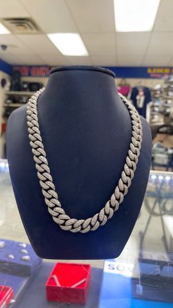 Silver Diamond Link Chain