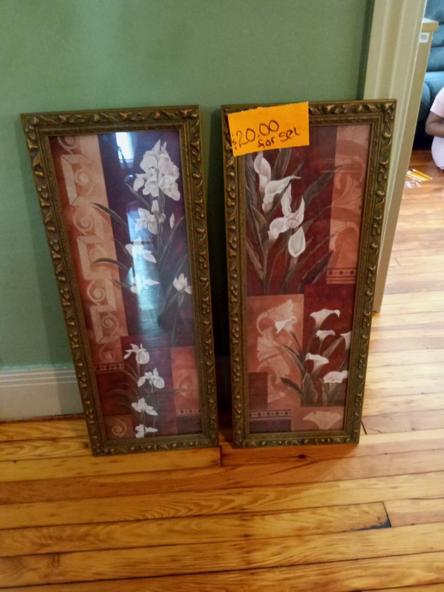 2 Pictures Inside A Glass Frame