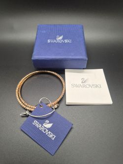 Swarovski Rose Gold Crystal Bangle Bracelet
