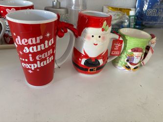 Set of 3 Christmas Holiday Mugs ; $4 each or $10 for all