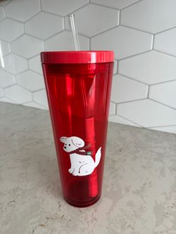 Starbucks 2025 Red Dog Holiday Cold Cup Tumbler 26 oz NEW