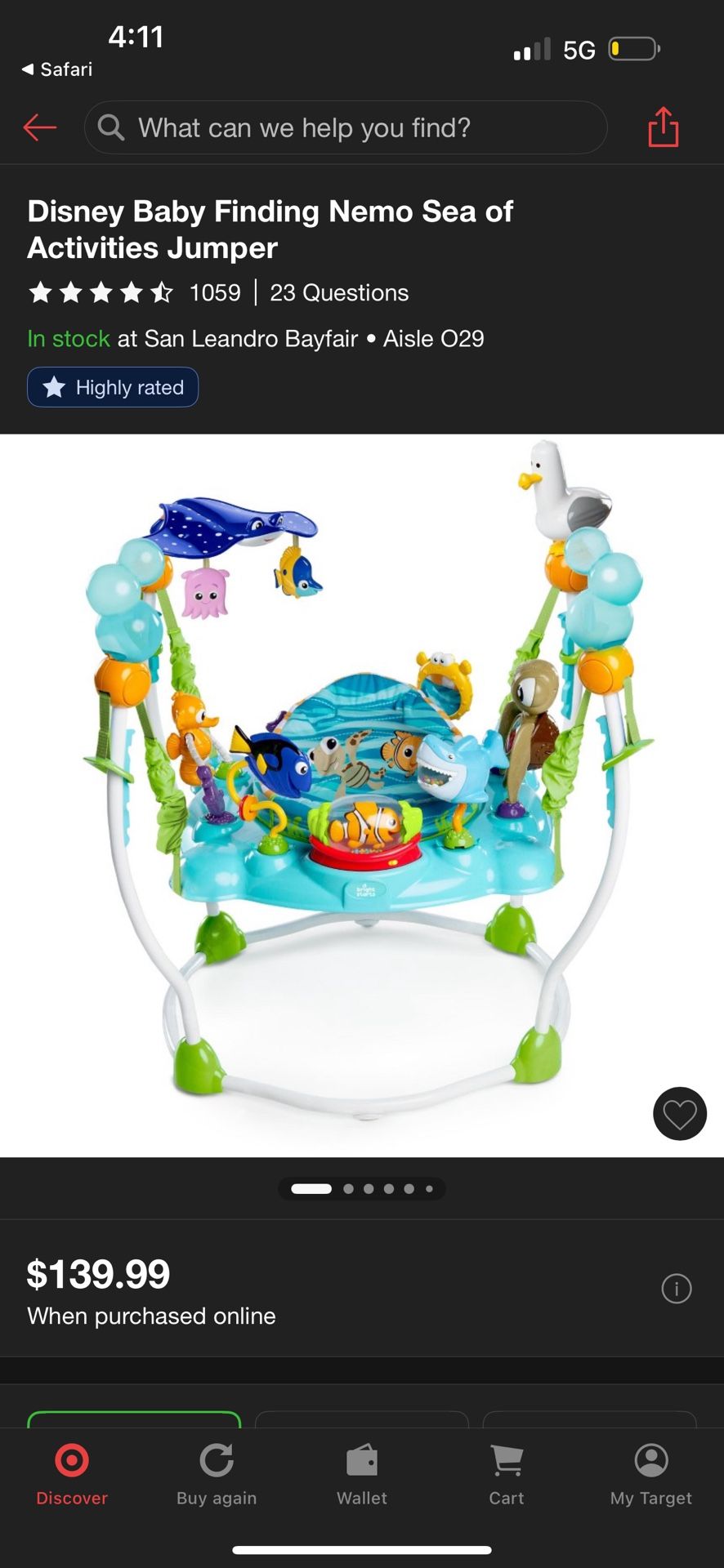 Disney Baby Finding Nemo Jumper