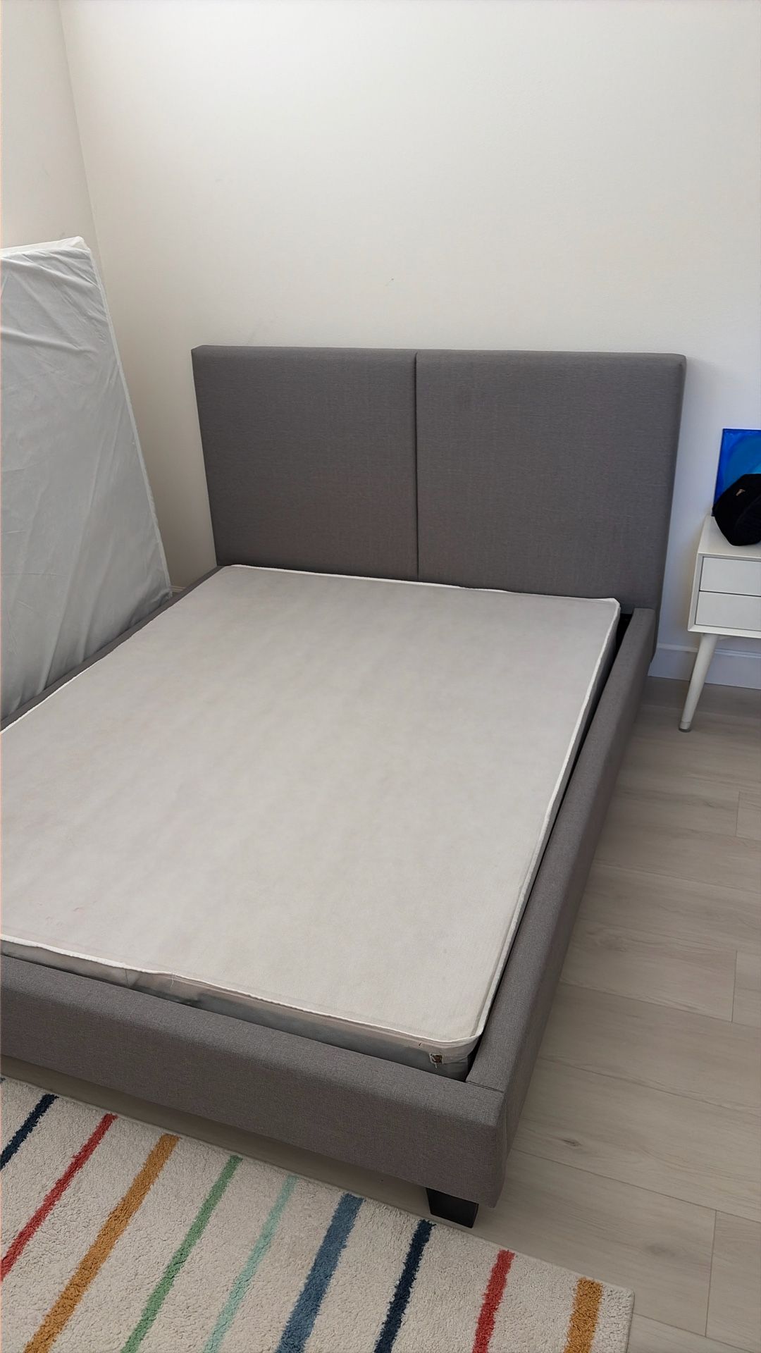 Queen Upholstered Bed Frame And Box Spring