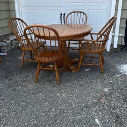 Table And Chair Set With Leaf