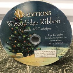 Holiday Wired Ribbon 50yards Each 3 Designs 