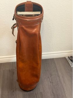 Vintage Arnold Palmer pro group leather golf bag