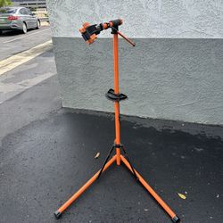 Bike Repair Stand – Adjustable Heavy Duty Tripod (Orange/Black)
