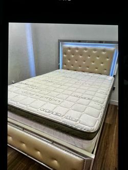 King size mattress only bedframe sold separately