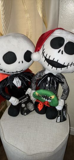 Nightmare Before Christmas Jack & Sally Plush Set