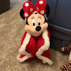 Minnie Mouse Pillow Pet Disney Parks Authentic Plush Red And White Polka Dot